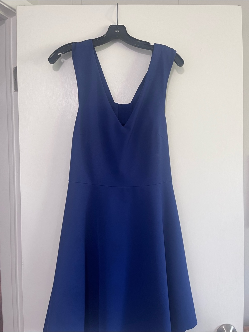 Felicity & Coco Deep Navy V-Neck Midi A-Line Dress